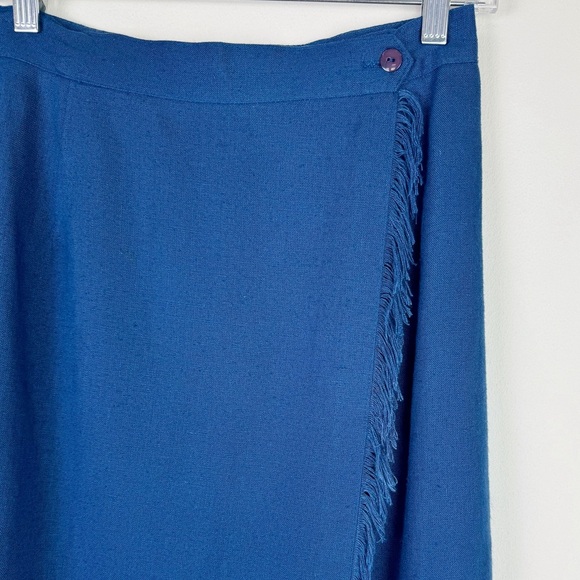 Daily Habit Vintage Linen Blend Wrap Skirt - Picture 2 of 7